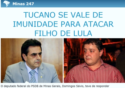 DOMINGOS SÁVIO (PSDB) sem provar ataques a LULINHA, se esconde atrás da IMUNIDADE PARLAMENTAR e recebe críticas de REGINALDO LOPES (PT) Domingos - Lulinha